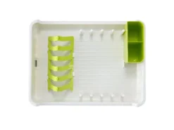Discount PROREGAL Praktischer Geschirrtrockner Aus Mattem Edelstahl & Kunststoff HxBxT 13 x 31 x 44,7cm Weiß