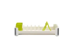 Discount PROREGAL Praktischer Geschirrtrockner Aus Mattem Edelstahl & Kunststoff HxBxT 13 x 31 x 44,7cm Weiß