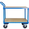 New Tischwagen Pro mit 2 Etagen HxBxT 95 x 50 x 97 cm Traglast 400 kg Lichtblau Servierwagen