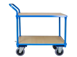 New Tischwagen Pro mit 2 Etagen HxBxT 95 x 50 x 97 cm Traglast 400 kg Lichtblau Servierwagen