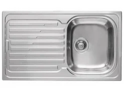 Outlet Pyramis Einbauspüle Amaltia 86 cm x 50 cm 1B 1D Edelstahl poliert