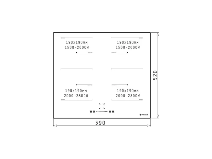 Discount Pyramis Kochfeld PHI62432FMB
