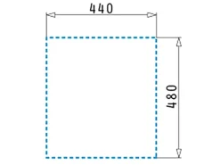 New Pyragranitespüle Istros 1B 46 cm x 50 cm Volcano Granitspülen