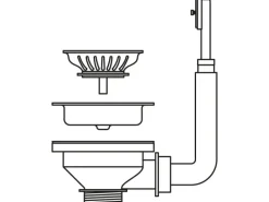 Outlet Siebkorbventil für 1-Becken Spülen 92 mm Zubehör Für Spülen|Zubehör Für Küchenarmatur