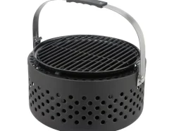 Sale Raucharmer Holzkohlegrill Ø 37,3 x 37 cm inkl. Bambus-Schneidebrett