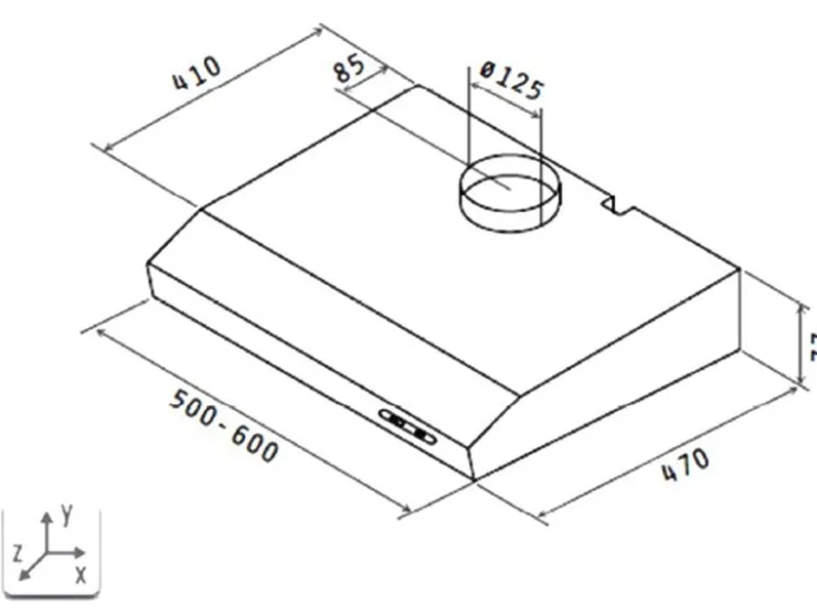 Respekta Unterbauhauben|Dunstabzugshauben-Filter<Dunstabzugshaube DH620WL EEK: C 60 cm Weiß