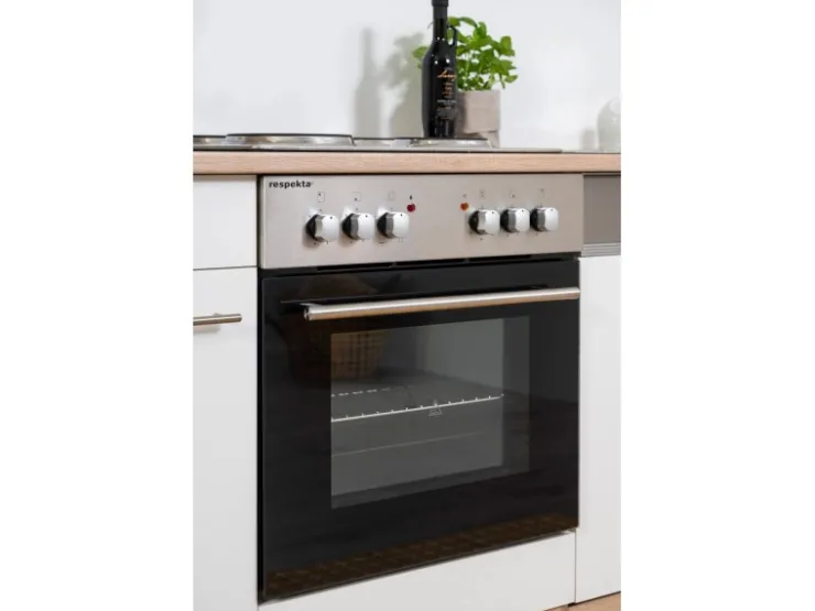 Clearance Respekta Economy Küchenzeile KB300ESWS 300 cm -Eiche Sägerau Weiß