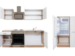 Clearance Respekta Economy Küchenzeile KB300ESWS 300 cm -Eiche Sägerau Weiß