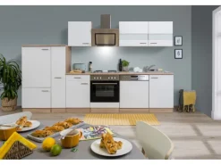Sale Respekta Economy Küchenzeile KB280ESGS 280 cm -Eiche Sägerau Grau