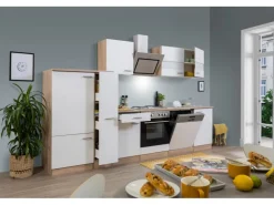 Sale Respekta Economy Küchenzeile KB280ESGS 280 cm -Eiche Sägerau Grau