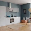 Sale Respekta Economy Küchenzeile KB280WWBSCGKE178 280 cm Weiß-Beton Optik