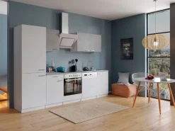Sale Respekta Economy Küchenzeile KB280WWBSCGKE178 280 cm Weiß-Beton Optik