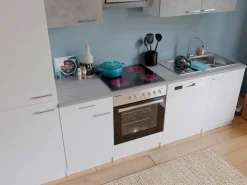 Sale Respekta Economy Küchenzeile KB280WWBSCGKE178 280 cm Weiß-Beton Optik