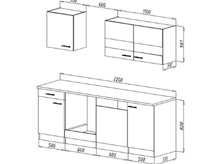 Respekta Winkelküchen|Einbauküchen<Economy Küchenzeile KB220ESGSC 220 cm -Eiche Sägerau Glänzend Grau