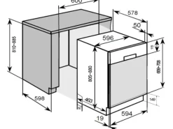 Discount Einbaugeschirrspüler GSP 60 TID MA 60 cm teilintegriert EEK: E Geschirrspüler