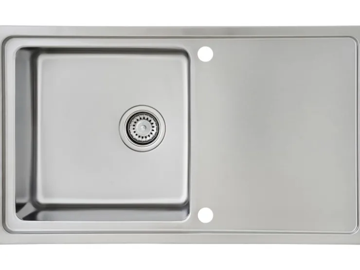 Outlet Respekta Einbauspüle Chicago 86 cm x 50 cm Edelstahl
