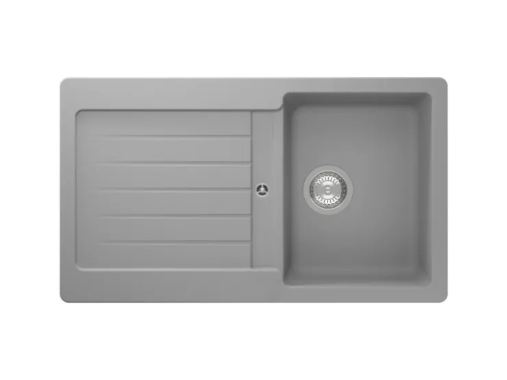 Respekta Granitspülen<Einbauspüle Massivgranit Austin 86 cm x 50 cm Grau