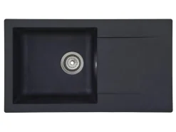 Respekta Granitspülen<Einbauspüle Mineralite Denver 78 cm x 44 cm Schwarz