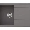 Discount Einbauspüle Mineralite Houston 80 cm x 50 cm Betongrau Granitspülen