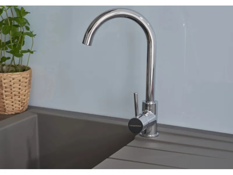 Discount Einbauspüle Mineralite Houston 80 cm x 50 cm Betongrau Granitspülen