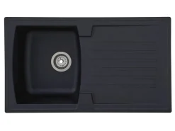 Respekta Granitspülen<Einbauspüle Mineralite Boston 86 cm x 50 cm Schwarz