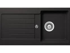 Granitspüle Atlanta 86 cm x 43,5 cm Schwarz Granitspülen|Einbauküchen