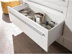 Best Inselküche Gabriel 290 cm Grau Hochglanz Inselhauben|Kücheninseln