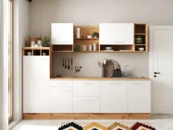 New Inselküche Hilde 280 cm Weiß Inselhauben|Kücheninseln