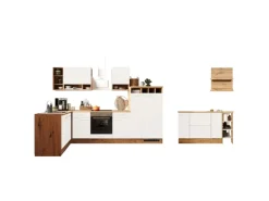 Clearance Küchenblock Hilde 310 cm mit Kücheninsel Weiß Kücheninseln|Herde
