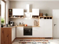 Clearance Küchenblock Hilde 310 cm mit Kücheninsel Weiß Kücheninseln|Herde