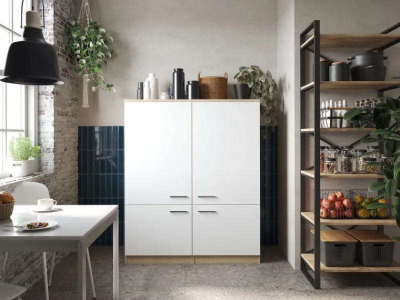 Discount Küchenmöbel-Set 11 Merle 120 cm Miniküchen|Kochfelder