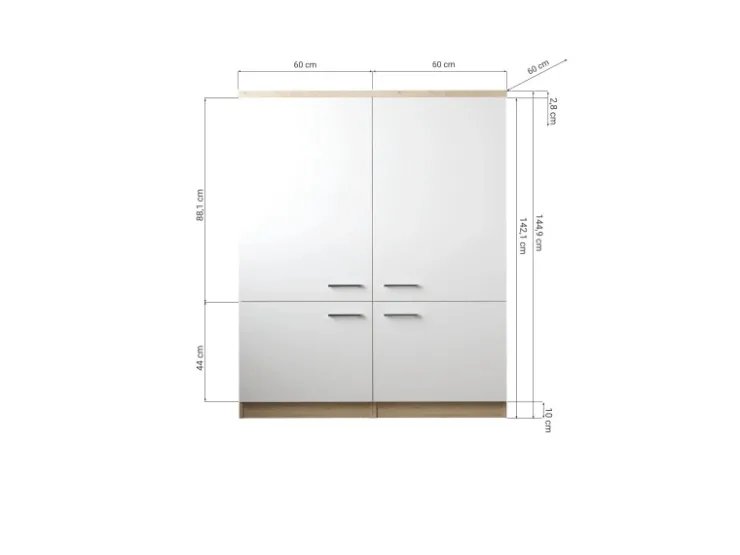 Clearance Respekta Küchenmöbel-Set 1 Merle 100 cm Weiß