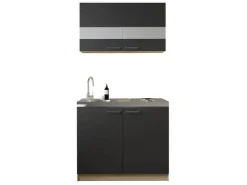 New Respekta Küchenmöbel-Set 5 Merle 100 cm Schwarz