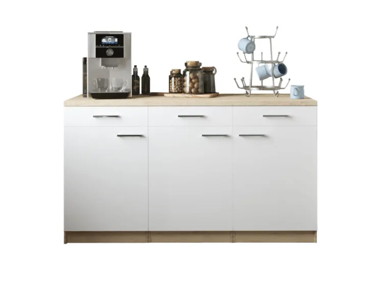 Discount Respekta Küchenmöbel-Set 13 Merle 150 cm Weiß