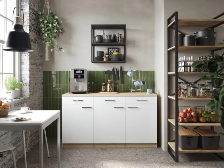 Discount Respekta Küchenmöbel-Set 13 Merle 150 cm Weiß