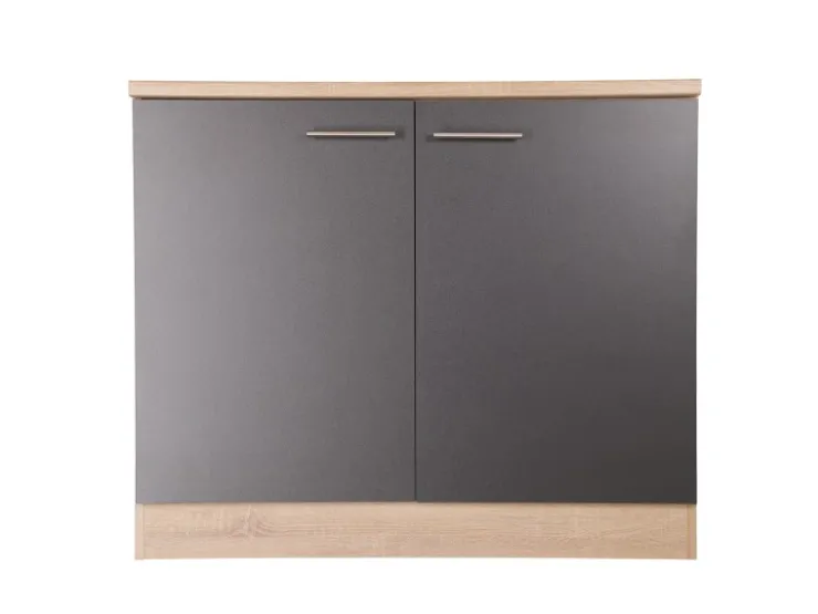 Clearance Respekta Küchen-Spülenunterschrank Merle 100 cm Grau