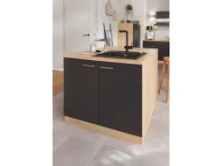Clearance Respekta Küchen-Spülenunterschrank Merle 100 cm Grau
