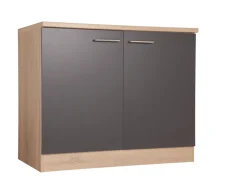 Clearance Respekta Küchen-Spülenunterschrank Merle 100 cm Grau