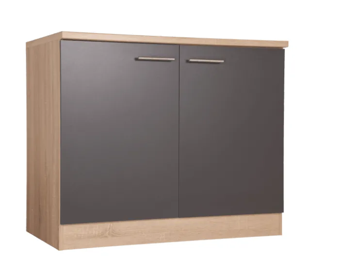 Clearance Respekta Küchen-Spülenunterschrank Merle 100 cm Grau