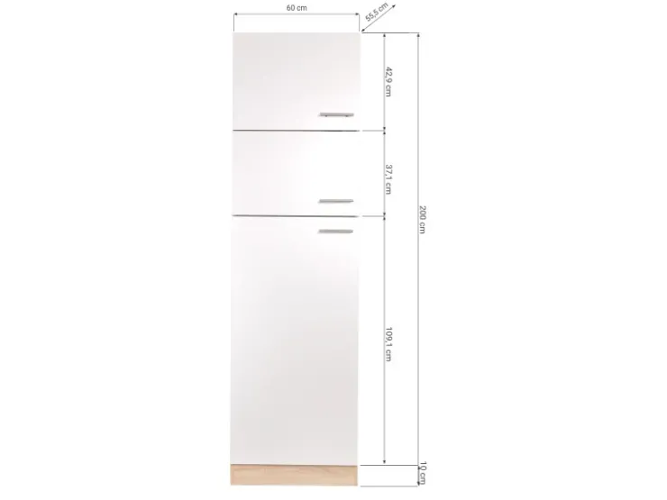 Respekta Gefrierschränke|Kühlschränke<Küchen-Umbauschrank Merle 60 cm Schwarz