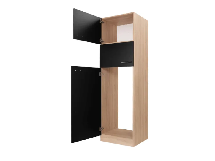 Respekta Gefrierschränke|Kühlschränke<Küchen-Umbauschrank Merle 60 cm Schwarz