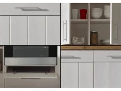 Respekta Premium Landhausküchen|Kühlschränke<Respekta Küchenzeile Antons 280 cm Lärche Weiß Matt (DAH CH22078IXB)