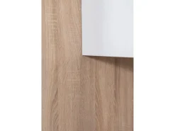 Discount Respekta Küchenzeile GLRP380HESW Grifflos 380 cm Weiß Hochglanz-Sonoma Eiche Kochfelder|Winkelküchen