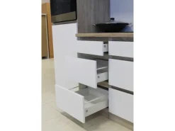 Respekta Premium Kühlschränke|Einbauküchen<Respekta Küchenzeile GLRP380HWWM Grifflos 380 cm Weiß Matt