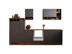 Best Respekta Küchenzeile Hilde LBBEKB310EGC ohne E-Geräte 310 cm Grau