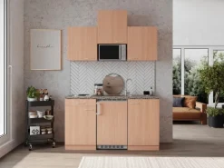Sale Respekta Küchenzeile KB150BBMI 150 cm Nachbildung Buche