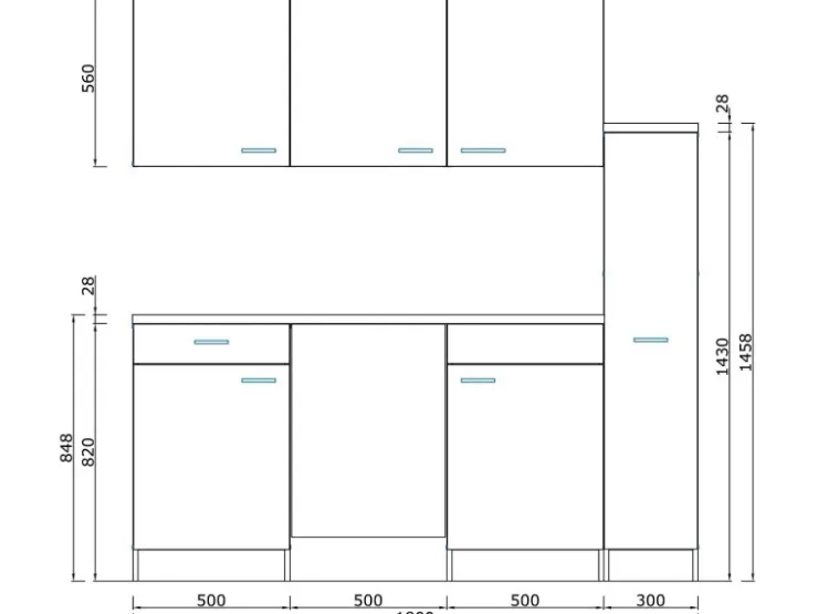 Respekta Miniküchen|Kochfelder<Küchenzeile KB180ESRMIC 180 cm -Eiche Sägeräu Nachbildung Rot