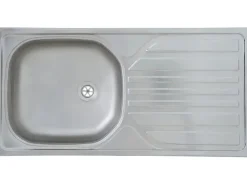 Clearance Respekta Küchenzeile KB150ESS 150 cm Schwarz-Eiche Sägerau