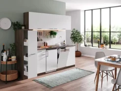 Best Küchenzeile KB225EYWC 225 cm -Eiche York Nachbildung Einbauküchen|Kühlschränke