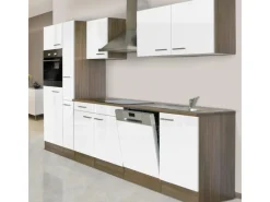 Küchenzeile KB310EYW 310 cm -Eiche York Nachbildung Winkelküchen|Einbauküchen